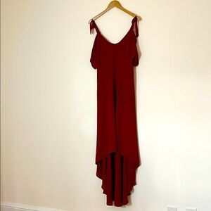 Express Burgundy High Low Dress